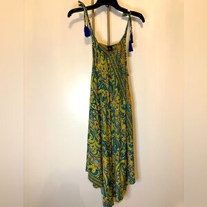 Fabulous French Designer Paisley Print Dress w pockets. Swing dress one size